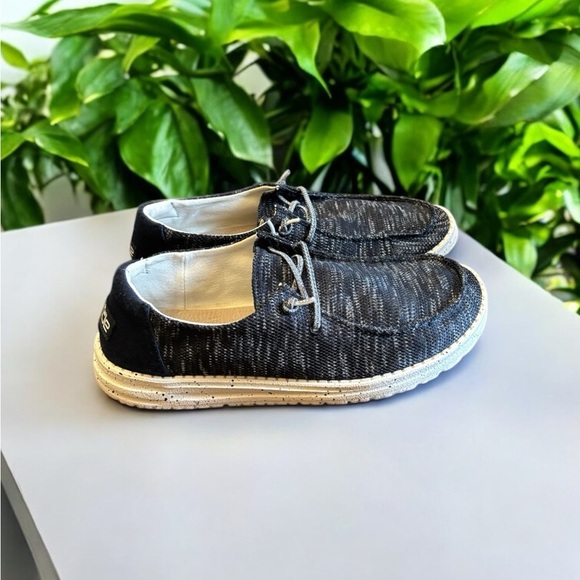 Hey Dude Wendy Sox Navy Blue and White Slip-On Loafers - Picture 8 of 10